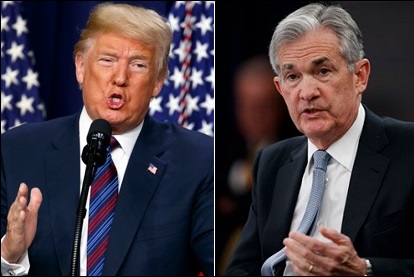 도널드 트럼프 미국 대통령(왼쪽)과 제롬 파월 미국 연방준비제도(Fed) 이사회 의장(오른쪽). /사진=AP, 뉴시스.