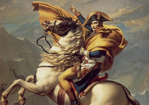프랑스 화가 자크 루이 다비드의 '알프스산을 넘는 나폴레옹'. /사진=위키피디어 퍼블릭도메인.