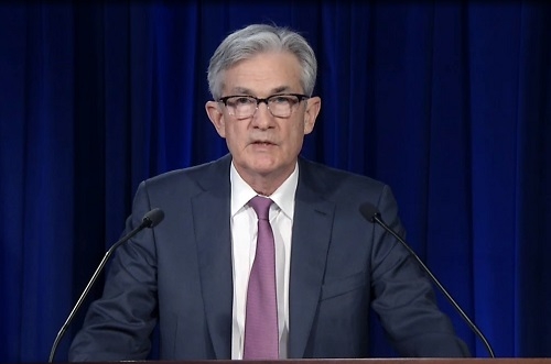 제롬 파월 미국 연방준비제도(Fed) 이사회 의장이 지난 4월 29일 연방공개시장위원회(FOMC) 회의를 마친 후 영상기자회견을 하고 있다. /사진=Fed 생중계 화면캡쳐.