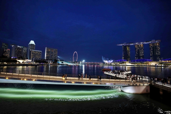 싱가포르 번화가 야경. /사진=뉴시스