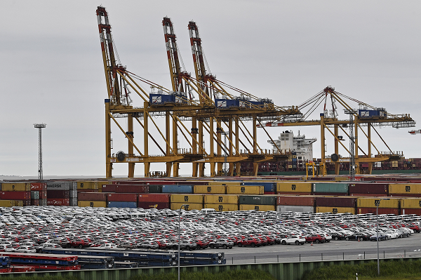 독일 브레머하펜 항구 컨테이너. /사진=AP, 뉴시스.