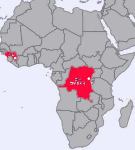 콩고민주공화국 위치. /자료=뉴시스.
