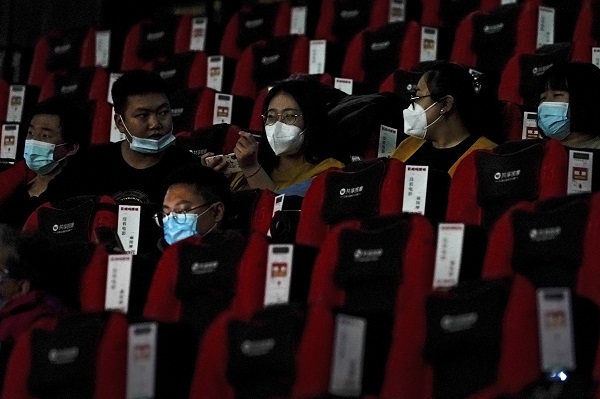 중국 베이징 영화관 내부. /사진=AP, 뉴시스.