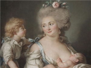 델라이드 라비유 기야르(Adélaïde Labille-Guiard, 1749-1803)의 '아이들과 함께 한 샤를르 미뜨와 부인(Madame Charles Mitoire avec ses enfants)'. /사진=크리스티.