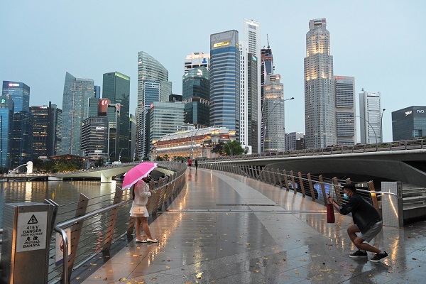싱가포르 금융가. /사진=신화통신, 뉴시스.