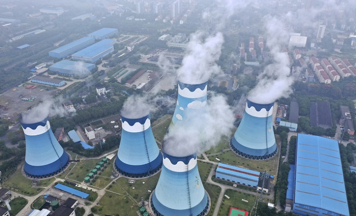 중국 장쑤성 석탄화력발전소. /사진=AP, 뉴시스.