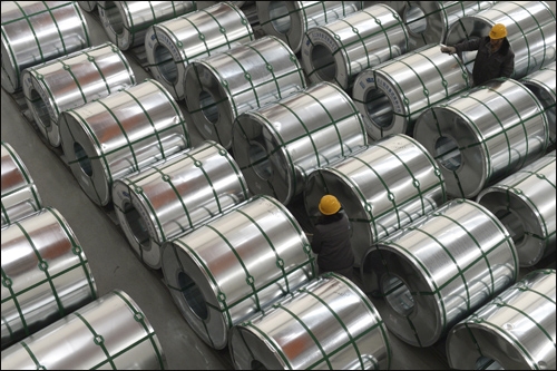 중국 철강업체의 아연도금 강판. /사진=신화통신, 뉴시스