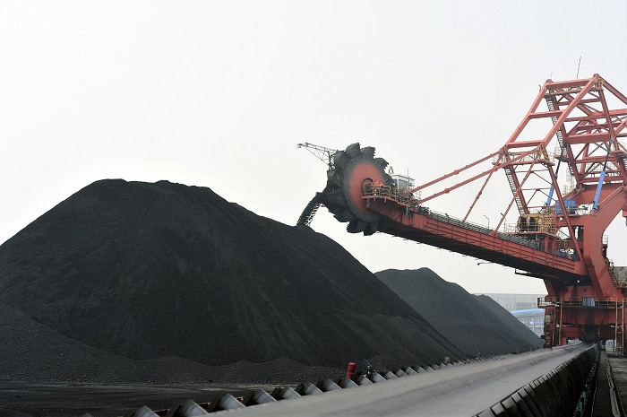 중국 허베이성 항구 부두의 석탄. /사진=신화통신, 뉴시스.
