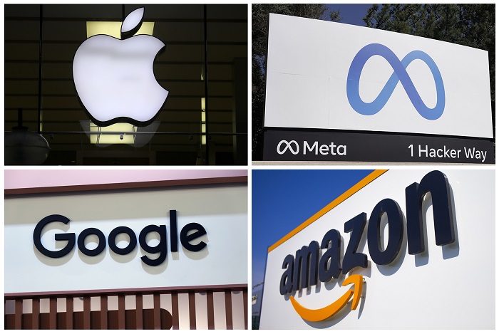 미국 빅테크 기업: 애플,메타,구글,아마존. /사진=AP, 뉴시스