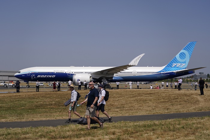 2022 영국 판버러 에어쇼의 보잉 777X. /사진=AP, 뉴시스
