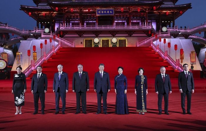 시진핑 중국 국가주석 부부와 중앙아시아 5개국 정상들. /사진=신화통신, 뉴시스