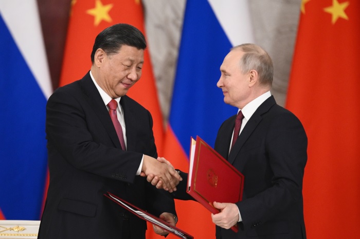 시진핑 중국 국가주석(왼쪽)과 블라디미르 푸틴 러시아 대통령. /사진=AP, 뉴시스