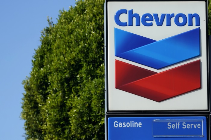 미국 주유소의 셰브론(Chevron) 로고. /사진=AP, 뉴시스