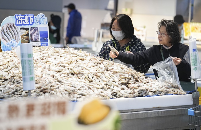 중국 슈퍼마켓 해산물 코너. /사진=신화통신, 뉴시스