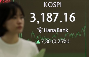 코스피, 막판 '상승'...조선주 '껑충', 방산주 '뚝'