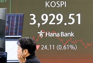 엔비디아 실적 촉각, 코스피 '하락'...조선 · 원전주 '뚝'