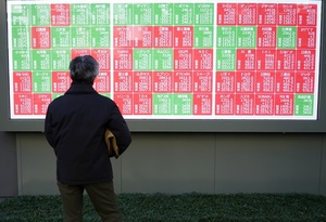 美 훈풍 속...장중, 일본증시 '상승' · 소프트뱅크 '활짝'