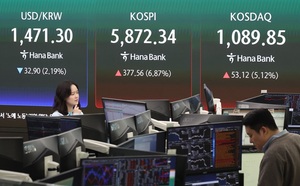 코스닥...휴림로봇 · 우리기술 · 대한광통신 '껑충', 삼천당제약 '뚝' - 뉴스 썸네일 이미지